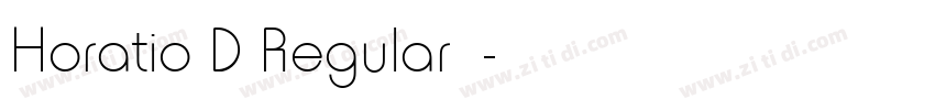 Horatio D Regular字体字体转换